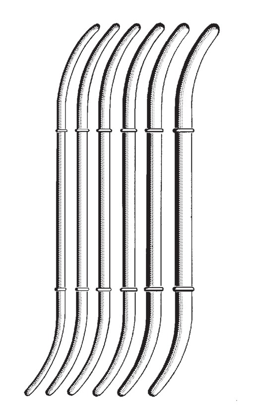 Gynecological instruments: uterine dilators.