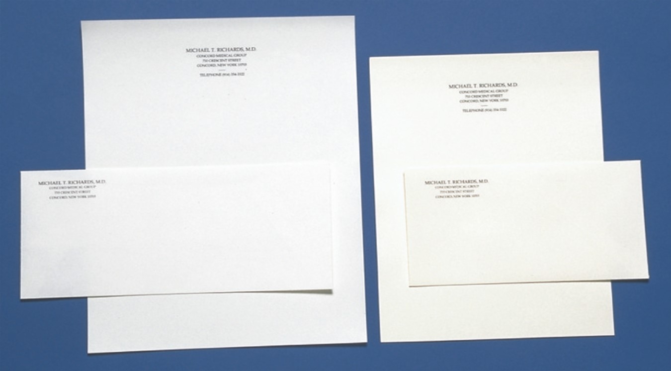 Letterhead stationery sizes are varied to suit the needs of the sender. Envelopes are sized to match ...