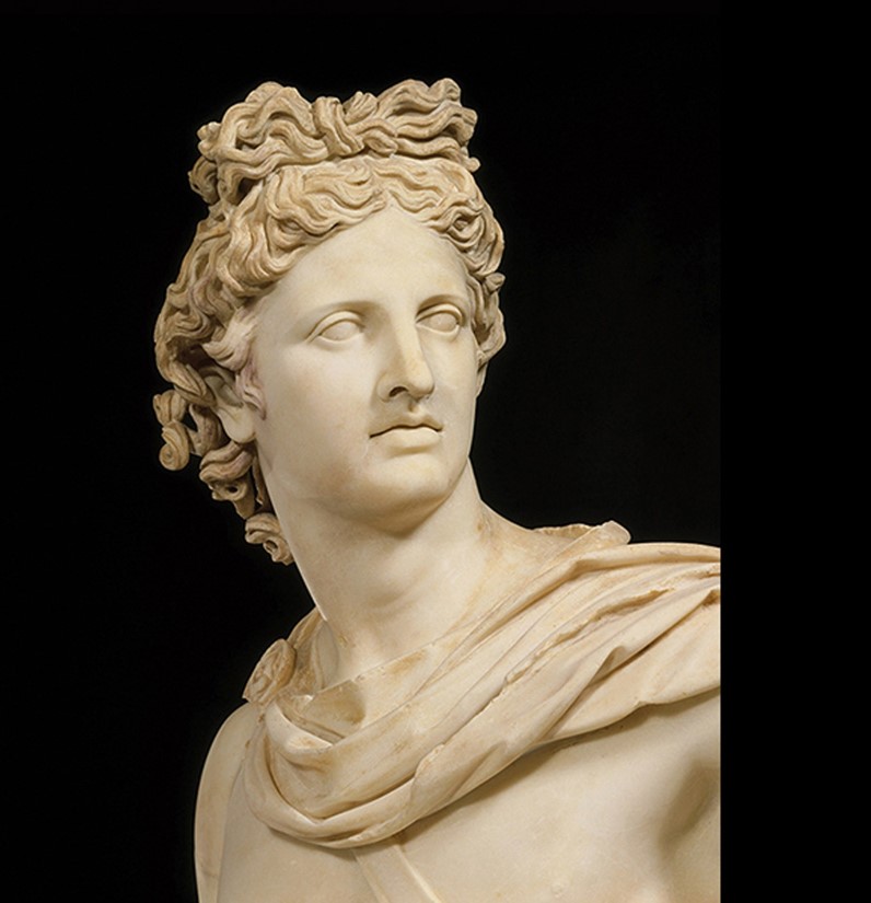 Apollo Belvedere (detail), Roman copy after a 4th-century BCE Greek original. 