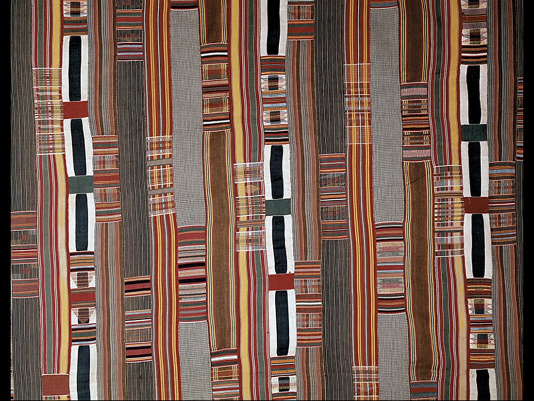 Kente prestige cloth (detail), Ghana, Ewe peoples. 