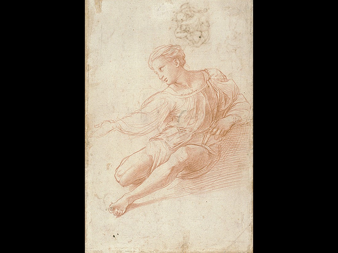 Raphael, Studies for The Alba Madonna (recto).