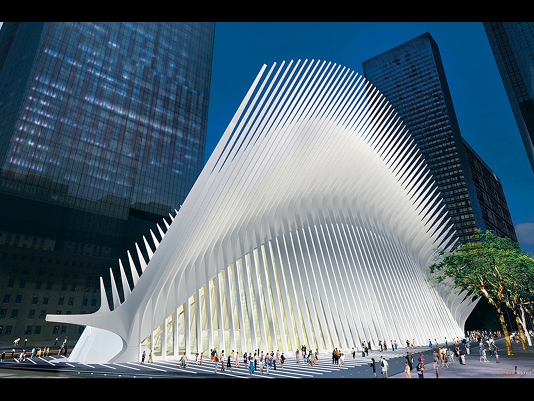 Santiago Calatrava, Port Authority Trans Hudson (PATH) station, World Trade Center site. 