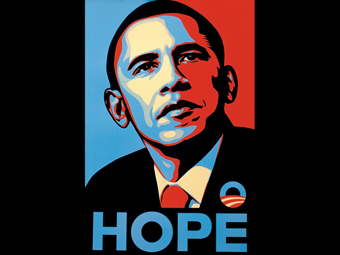 Shepard Fairey, Barack Obama Hope poster. 