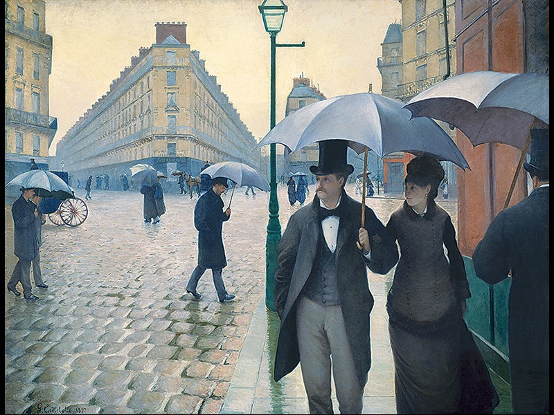 Gustave Caillebotte, Place de l'Europe on a Rainy Day. 