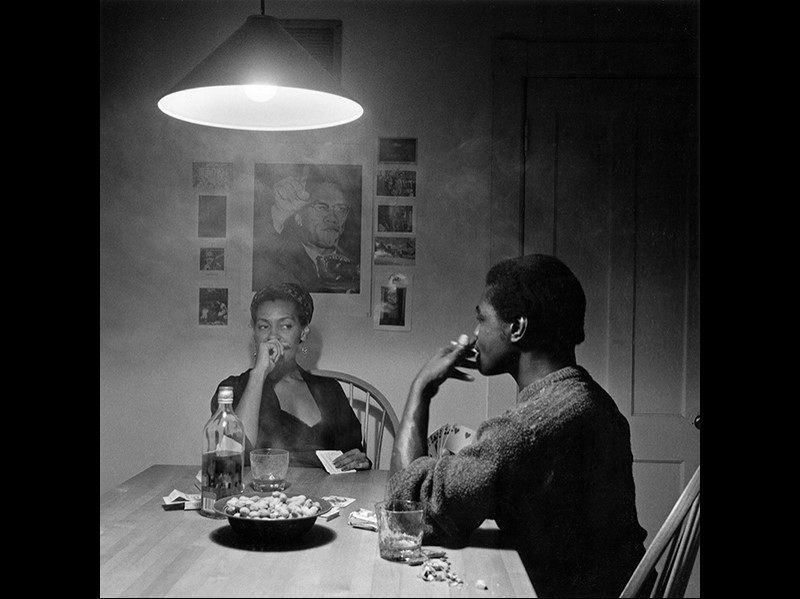 Carrie Mae Weems, Untitled (Man Smoking/Malcolm X), from The Kitchen Table Series. 