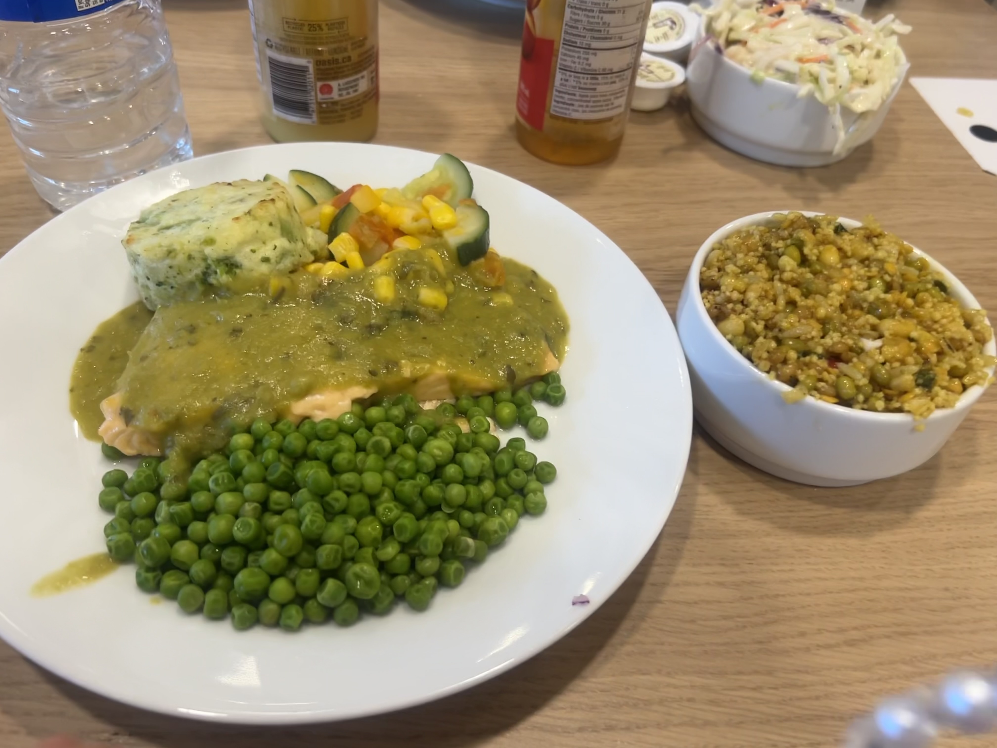 Swedish salmon with peas