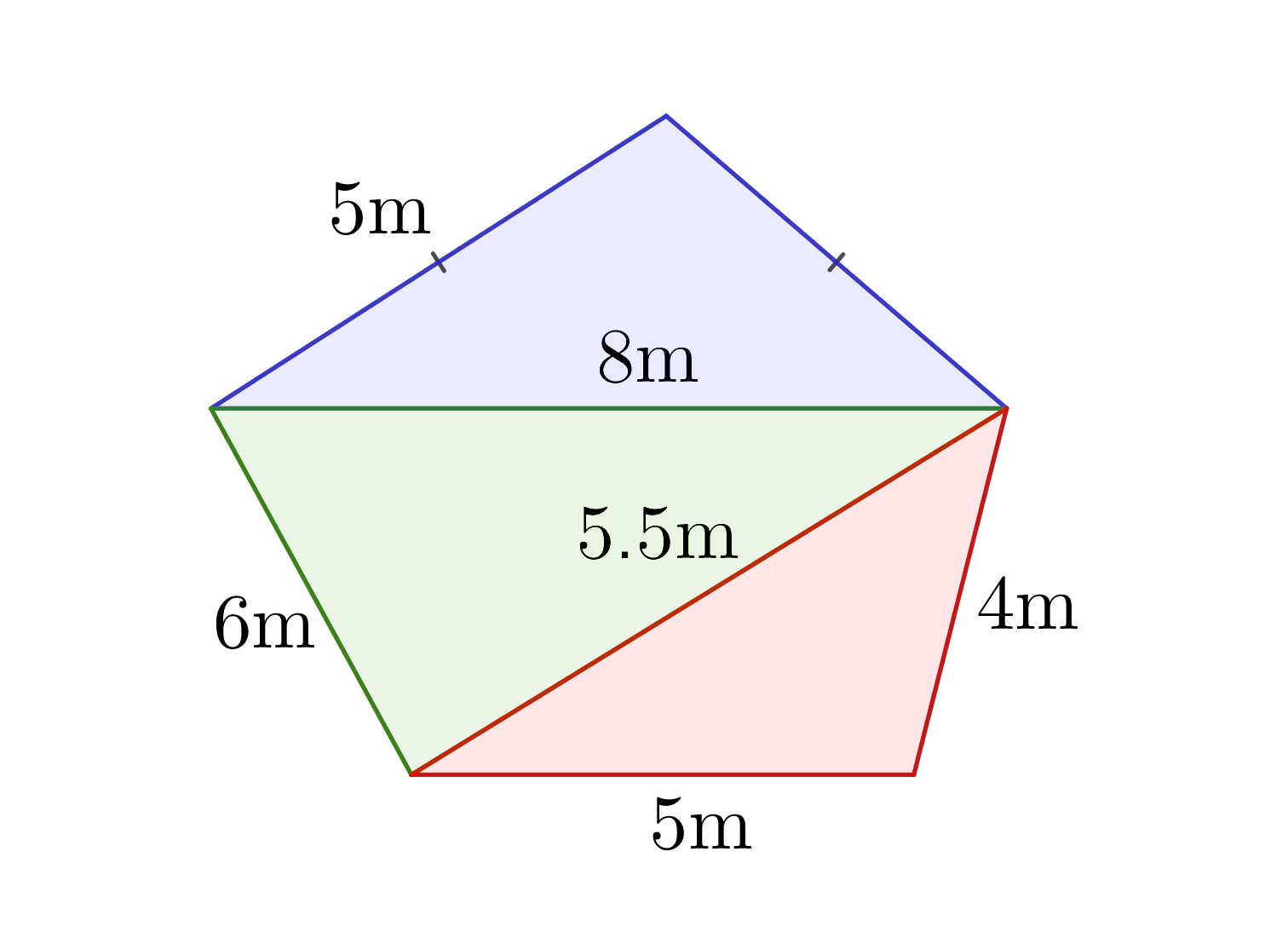Approximation a polygon with triangles