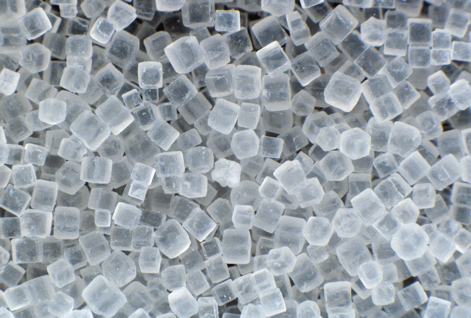 Salt grains up close