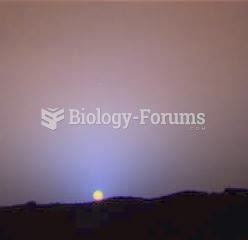 Sunlight on Mars is dimmer than on Earth. This photo of a Martian sunset was imaged by Mars Pathfind
