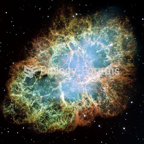 The Crab Nebula, remnants of a supernova that was first observed around 1050 AD