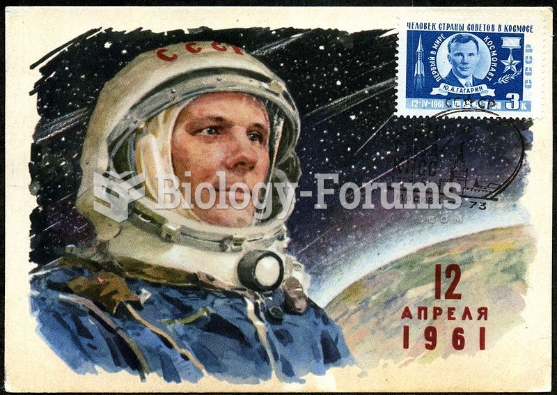 Russian federation stamp illustrating Yuri Gagarin, first human in space
