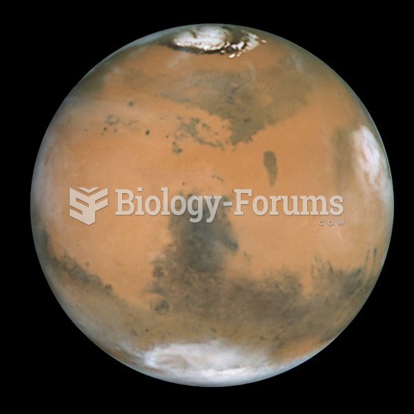 True-color view of Mars seen through NASA's Hubble Space Telescope in 1999