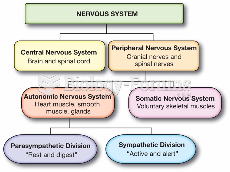 Divisions of the nervous system.