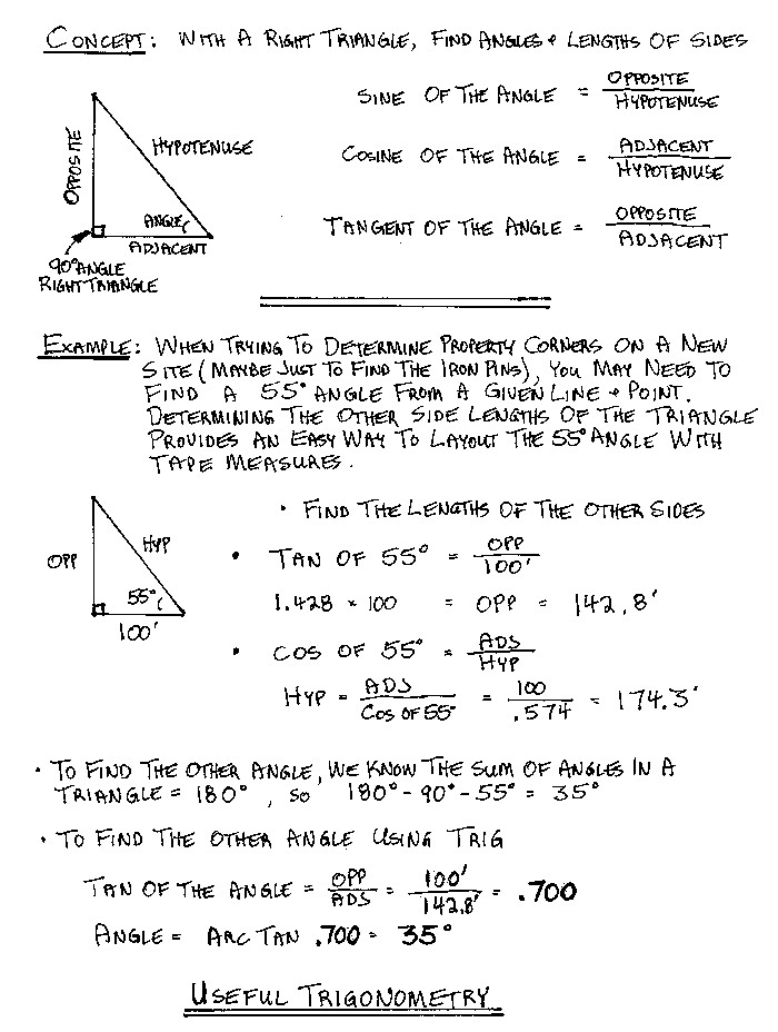 Trig Example finding angles+length of sides