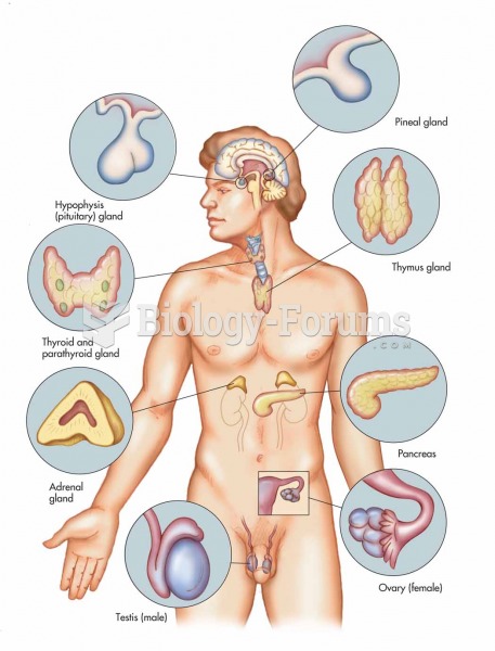 Primary glands of the endocrine system.