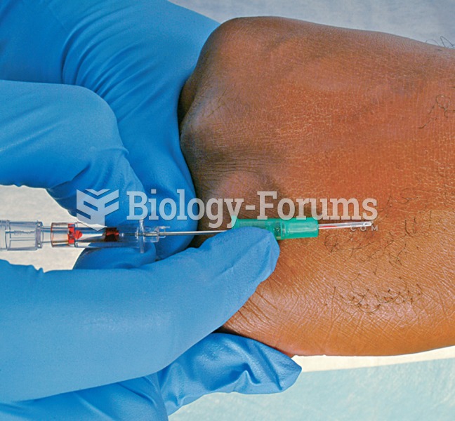Phlebotomist using a needle to withdraw blood. 