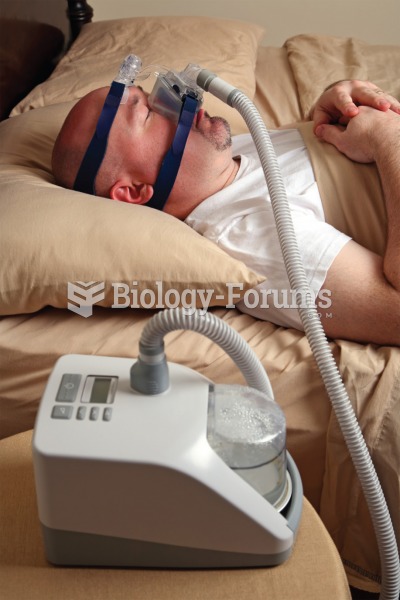 Continuous positive airway pressure (CPAP) device. The sleeping subject is receiving the benefits of