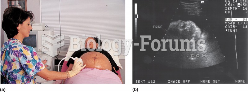 Obstetrical sonography and fetometry. (b) An ultrasound image reveals the fetus within the uterus.  