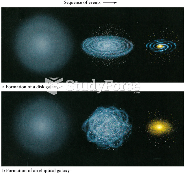 Creation of Spiral and Elliptical Galaxies