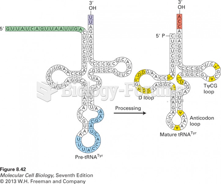 Changes that occur during the processing of tyrosine pre-tRNA