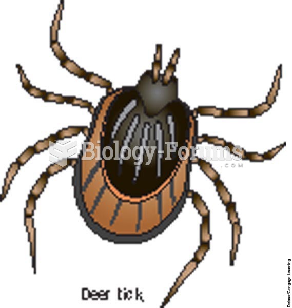 Lyme disease and other infections are caused by the bite of a tick.