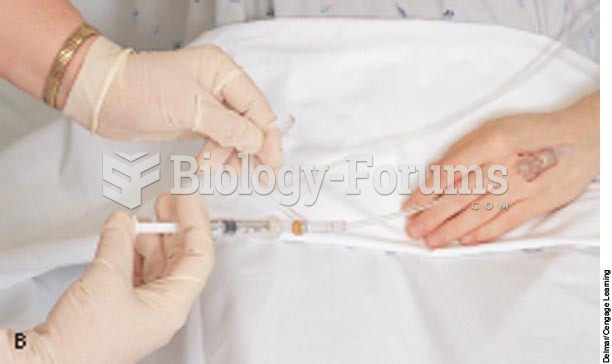 Injecting an IV push (bolus) medication; B, into a primary infusion line