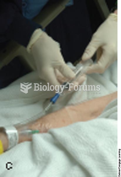 Injecting an IV push (bolus) medication; C, another type of needleless syringe and needleless IV acc