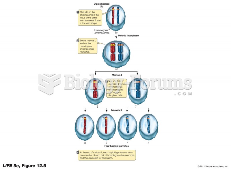 Meiosis Accounts for the Segregation of Alleles