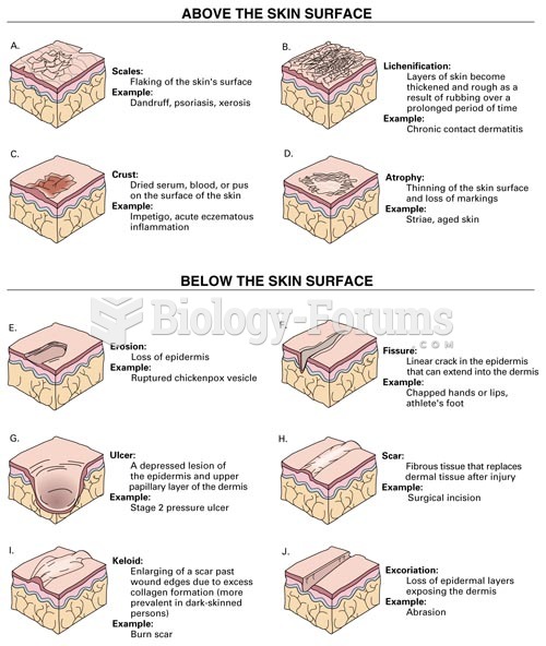 Morphology of Secondary Lesions