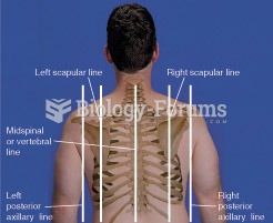 Imaginary Thoracic Lines, Posterior View