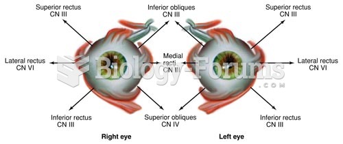 Direction of Movement of Extraocular Muscles