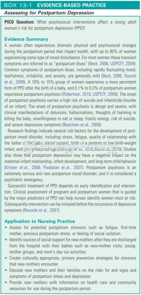 Assessing for postpartum depression