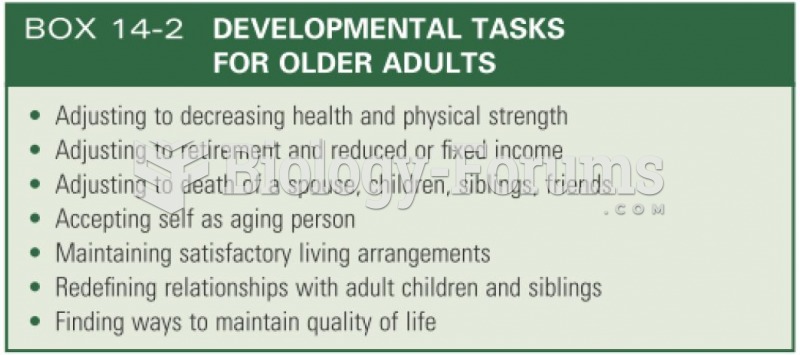Developmental tasks for older adults