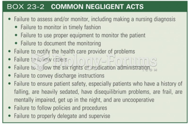 Common negligent acts