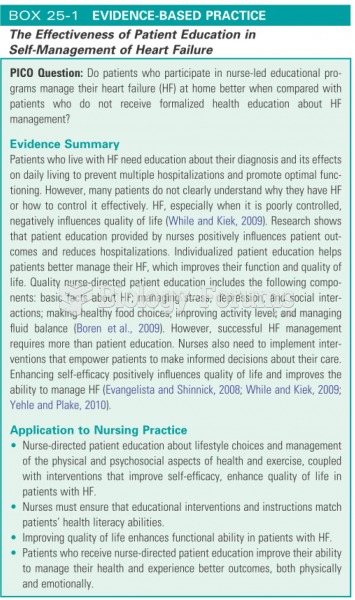 The effectiveness of patient education