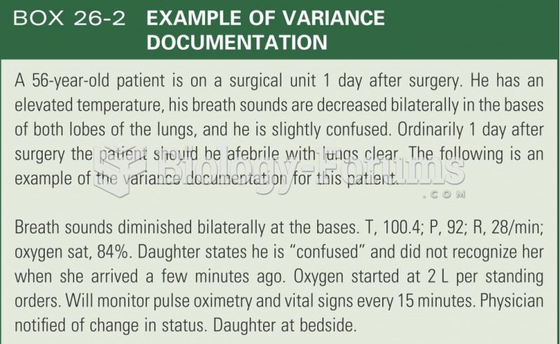 Example of variance documentation