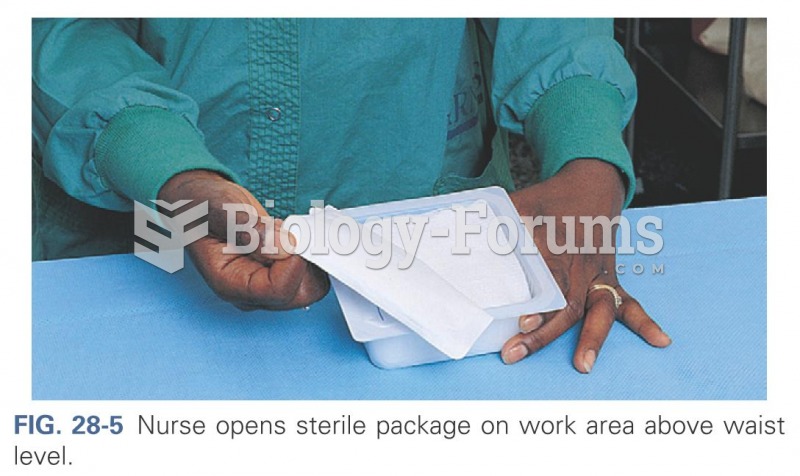 Nurse opens sterile package