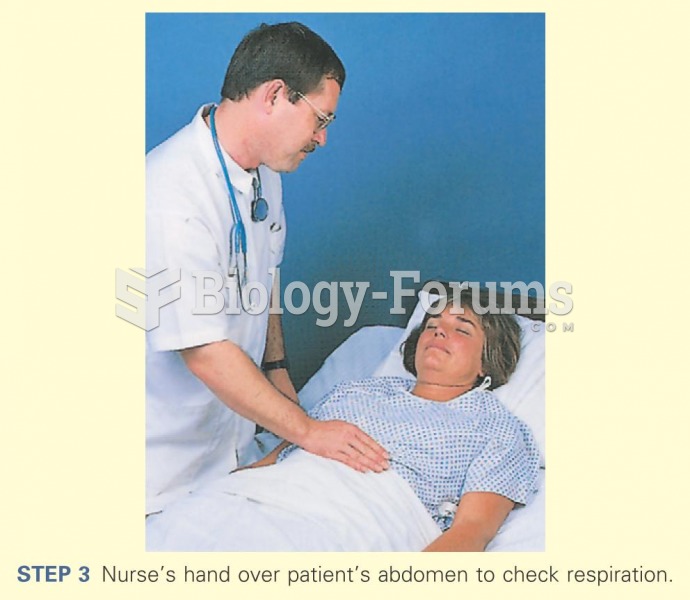 Nurse's hand over patients abdomen