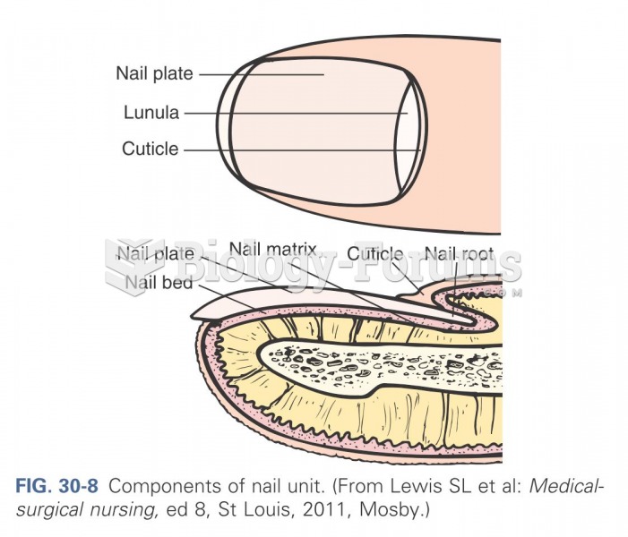 Components of nail unit