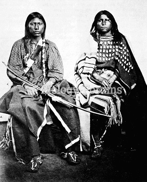A Kiowa couple. The woman to the right is wearing an elk tooth dress.