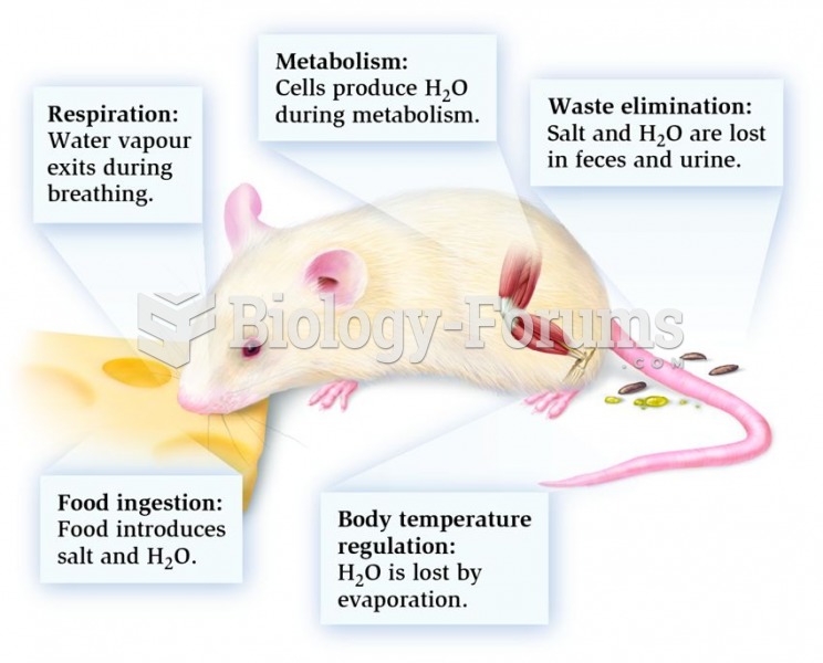 Types of obligatory salt and water exchanges in a terrestrial animal.