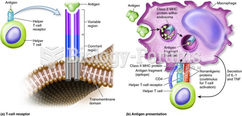 The T-cell receptor and antigen presentations.