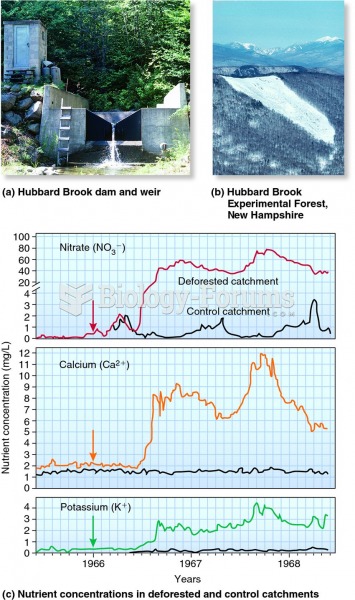 The effects of deforestation on nutrient concentrations.