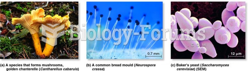 Examples of fungi.