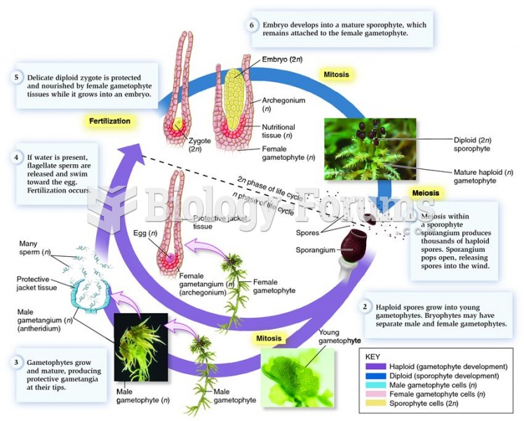 The life cycle of the early diverging moss genus, Sphagnum, illustrating reproductive adaptations th