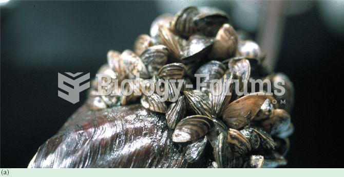 Invasive species in Canada include (a) zebra mussels, Dreissena polymorpha, (b) sea lamprey, Petromy