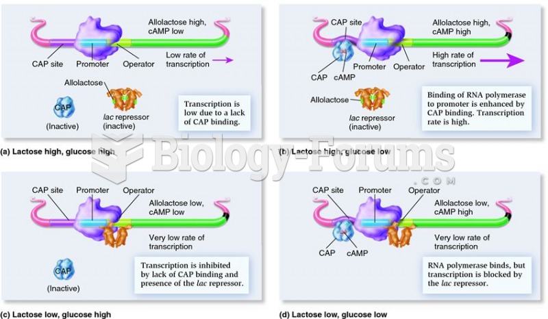 Effects of lactose and glucose on the expression of the lac operon