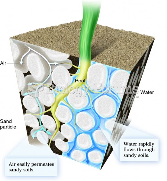 The movement of air and water in sandy soil.