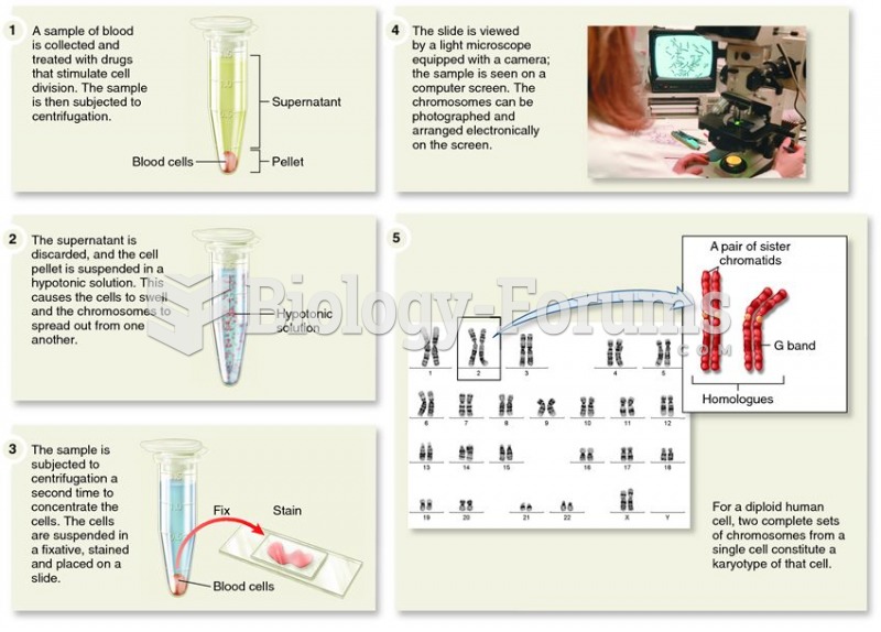 The procedure for making a karyotype.