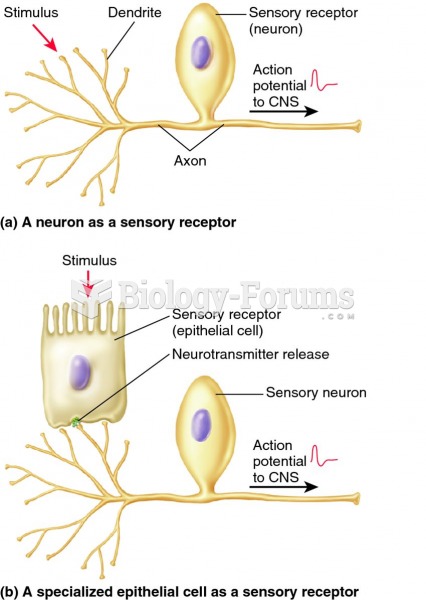 Sensory receptors.